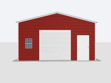 Keen's Buildings, 20x40x8 Metal Garage, KBG-1G204008-1D1W
