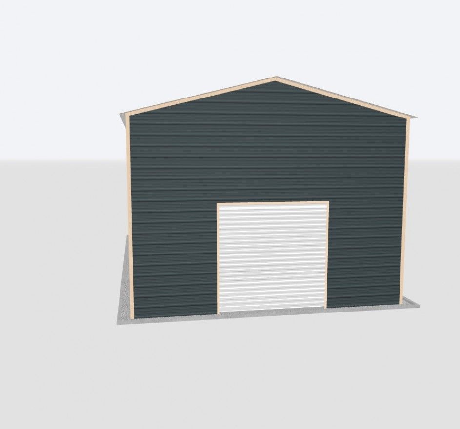 20X40X14 Metal Garage 20X40X14 Metal Garage Keen'S Buildings, 20X40X14 Metal Garage, Kbg-1G204014-1D1W