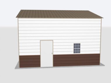 Keen's Buildings, 22x20x12 Metal Garage, KBG-1G222012-1D1W
