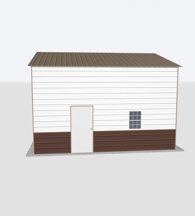22X20X12 Metal Garage 22X20X12 Metal Garage Keen'S Buildings, 22X20X12 Metal Garage, Kbg-1G222012-1D1W