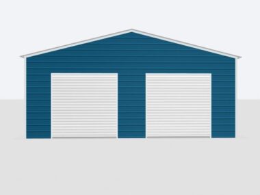 Keen's Buildings, 26x20x10 2-Car Metal Garage, KBG-2G262010-1D1W