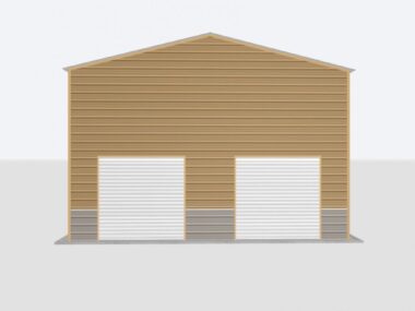 Keen's Buildings, 26x90x16 2-Car Metal Garage, KBG-2G269016-1D1W