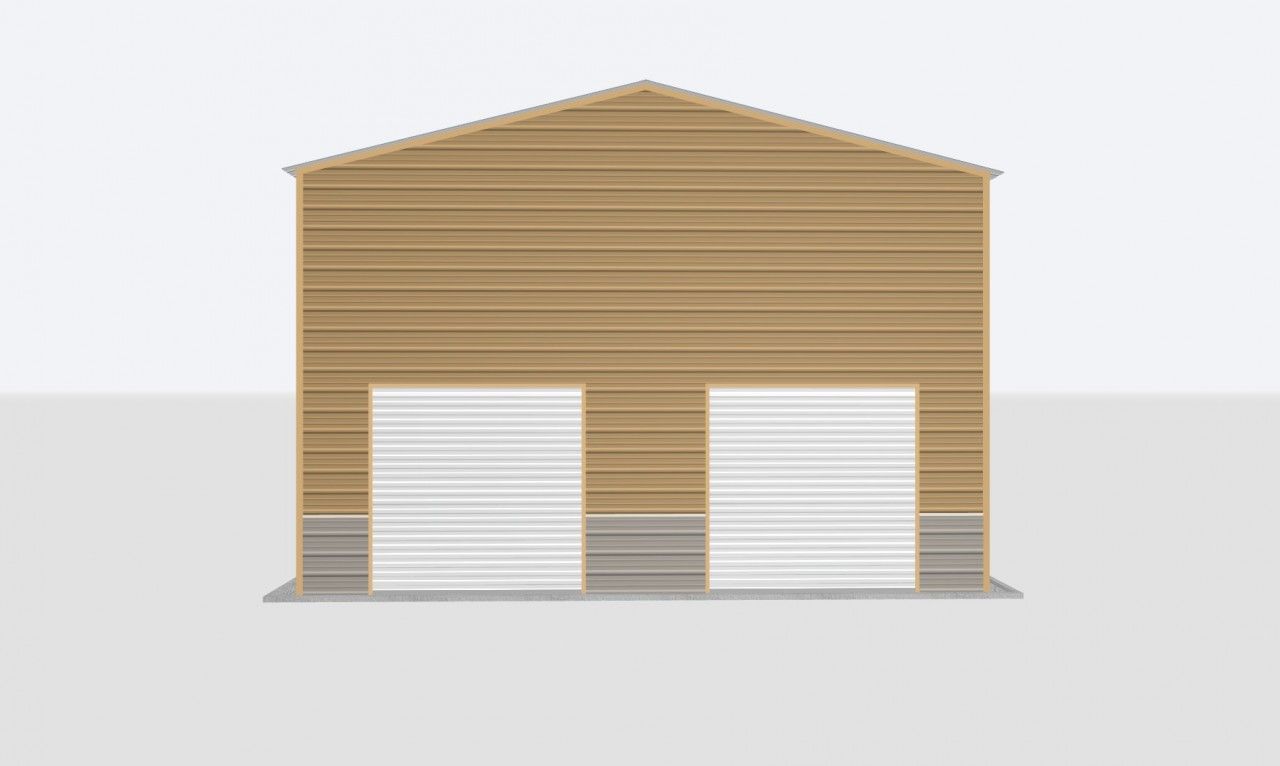 26X90X16 2-Car Metal Garage 26X90X16 2-Car Metal Garage Keen'S Buildings, 26X90X16 2-Car Metal Garage, Kbg-2G269016-1D1W