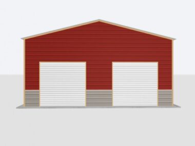 Keen's Buildings, 26x35x12 Metal Garage/Workshop Installed, KBG-1G263512-1D1W