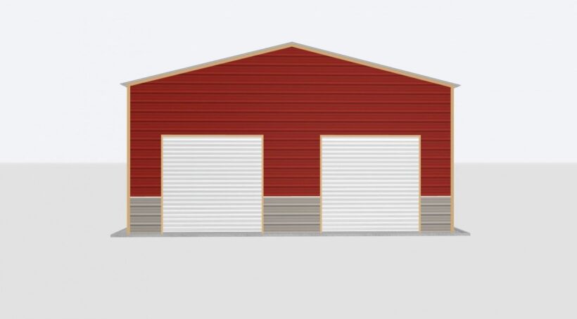 Keen'S Buildings, 26X80X12 Metal Garage/Workshop Installed, Kbg-1G268012-1D1W
