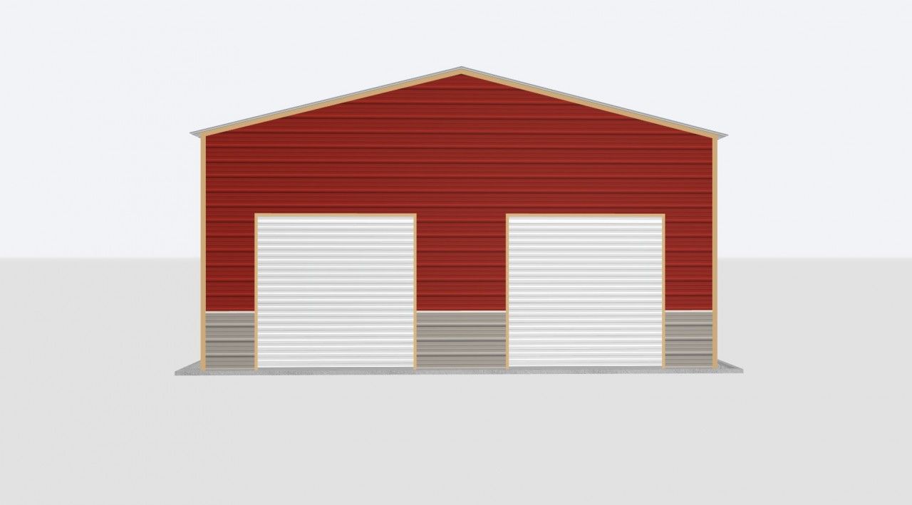 26X35X12 Metal Garage/Workshop Installed 26X35X12 Metal Garage Keen'S Buildings, 26X35X12 Metal Garage/Workshop Installed, Kbg-1G263512-1D1W