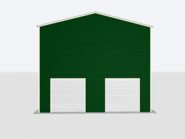 Keen's Buildings, 26x45x20 2-Car Metal Garage, KBG-2G264520-1D1W