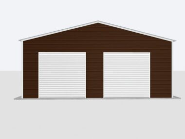 Keen's Buildings, 26x90x10 2-Car Metal Garage, KBG-2G269010-1D1W