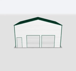 28x20x14 2-Car Metal Garage
