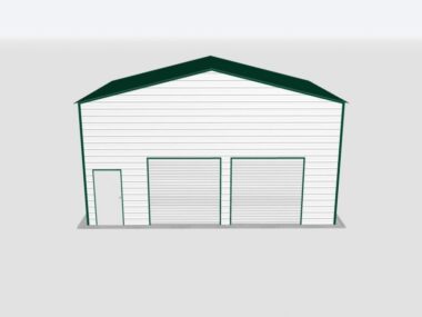Keen's Buildings, 28x20x14 2-Car Metal Garage, KBG-2G282014-1D1W