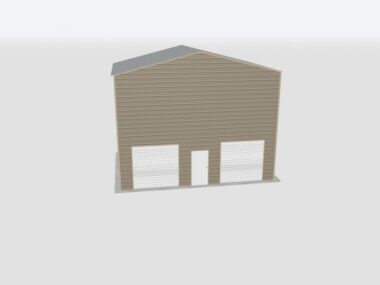 Keen's Buildings, 28x20x20 2-Car Metal Garage, KBG-2G282020-1D1W