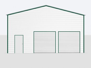 Keen's Buildings, 28x35x8 2-Car Metal Garage, KBG-2G283508-1D1W