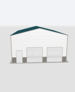 28x30x12 2-Car Metal Garage
