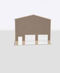28x35x20 2-Car Metal Garage