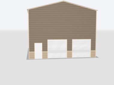 Keen's Buildings, 28x35x20 2-Car Metal Garage, KBG-2G283520-1D1W