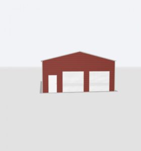 28x65x14 2-Car Metal Garage