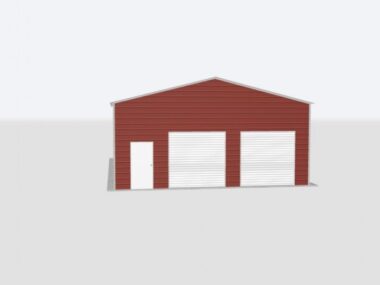 Keen's Buildings, 28x45x18 2-Car Metal Garage, KBG-2G284518-1D1W