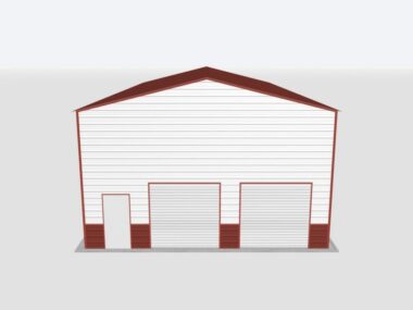 Keen's Buildings, 28x70x16 2-Car Metal Garage, KBG-2G287016-1D1W