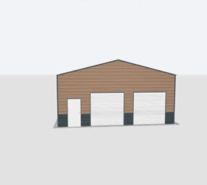 28x60x12 2-Car Metal Garage