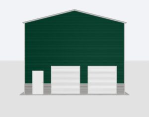 28x65x20 2-Car Metal Garage