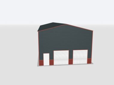 Keen's Buildings, 28x90x14 2-Car Metal Garage, KBG-2G289014-1D1W