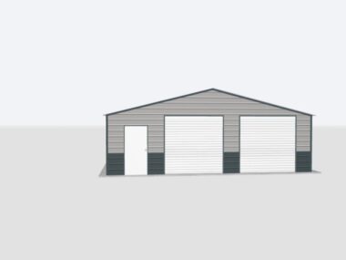 Keen's Buildings, 28x90x8 2-Car Metal Garage, KBG-2G289008-1D1W