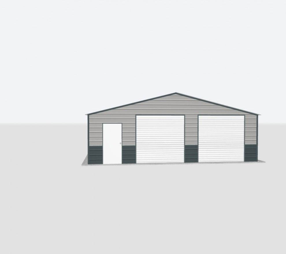 28X90X8 2-Car Metal Garage 28X90X8 2-Car Metal Garage Keen'S Buildings, 28X90X8 2-Car Metal Garage, Kbg-2G289008-1D1W