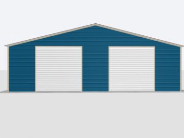 Keen's Buildings, 30x55x8 2-Car Metal Garage, KBG-2G305508-1D1W