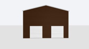 30x80x18 Metal Garage/Workshop Installed