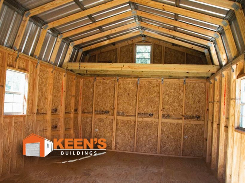 Keen'S Buildings, 12X24 Gambrel Shed, Inst-122407-G1D1W