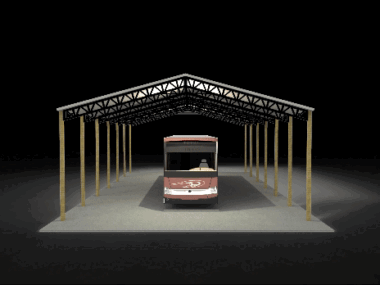 Keen's Buildings, 24x60x14 DIY Pole Barn Kit, KBP-246014-0L-OP-KT