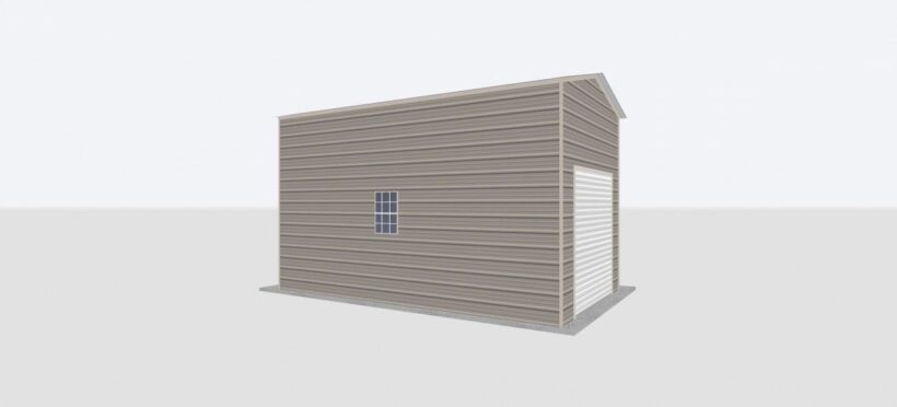 Keen'S Buildings, 12X20X12 Metal Garage, Kbg-1G122012-1D1W