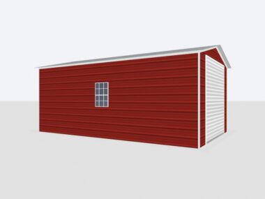 Keen's Buildings, 12x20x8 Metal Garage, KBG-1G122008-1D1W
