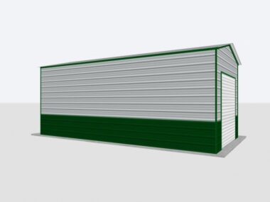 Keen's Buildings, 12x25x10 Metal Garage, KBG-1G122510-1D1W