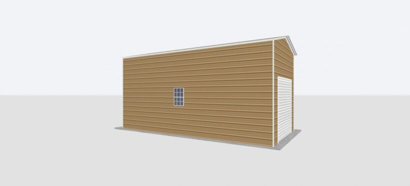 Keen'S Buildings, 12X25X12 Metal Garage, Kbg-1G122512-1D1W