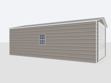 Keen's Buildings, 12x25x8 Metal Garage, KBG-1G122508-1D1W