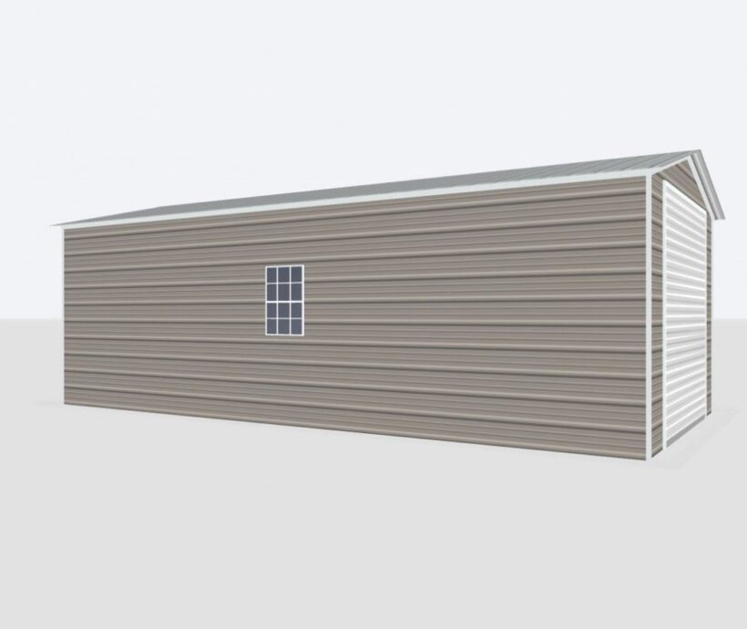 Keen'S Buildings, 12X25X8 Metal Garage, Kbg-1G122508-1D1W
