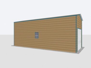 Keen's Buildings, 12x30x12 Metal Garage, KBG-1G123012-1D1W