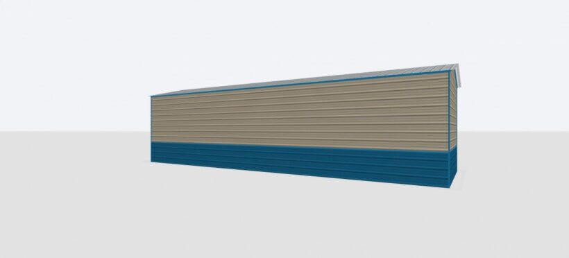 Keen'S Buildings, 12X40X10 Metal Garage, Kbg-1G124010-1D1W