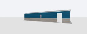 12x45x8 Metal Garage