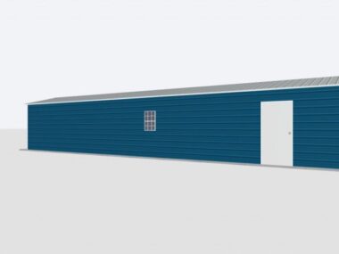 Keen's Buildings, 12x50x8 Metal Garage, KBG-1G125008-1D1W