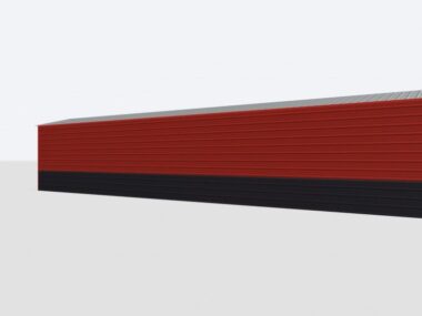 Keen's Buildings, 12x55x10 Metal Garage, KBG-1G125510-1D1W