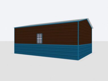 Keen's Buildings, 14x20x8 Metal Garage, KBG-1G142008-1D1W