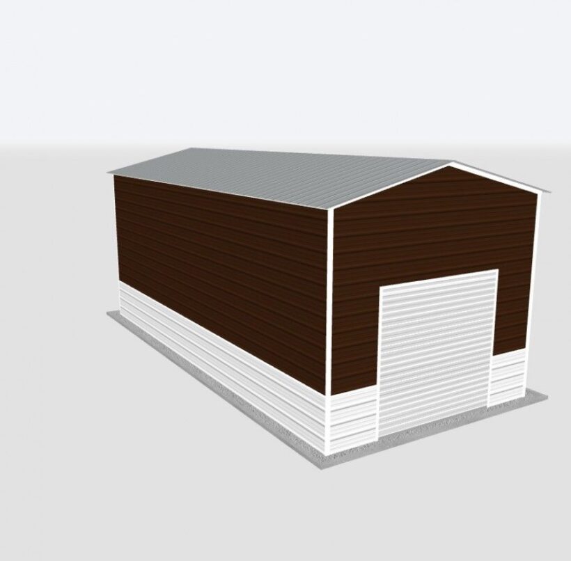 Keen'S Buildings, 14X25X12 Metal Garage, Kbg-1G142512-1D1W