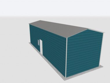 Keen's Buildings, 14x40x12 Metal Garage, KBG-1G144012-1D1W