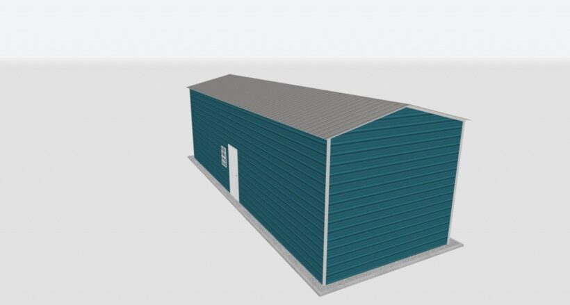 Keen'S Buildings, 14X40X12 Metal Garage, Kbg-1G144012-1D1W