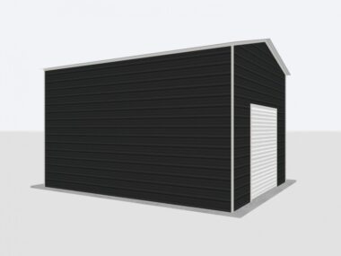 Keen's Buildings, 16x20x12 Metal Garage, KBG-1G162012-1D1W