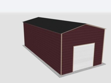 Keen's Buildings, 16x35x12 Metal Garage, KBG-1G163512-1D1W