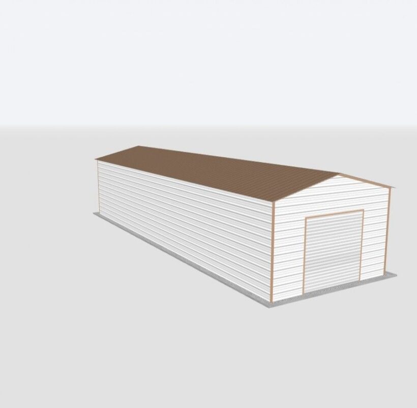 Keen'S Buildings, 16X55X10 Metal Garage, Kbg-1G165510-1D1W