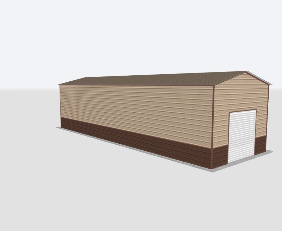 16X50X12 Metal Garage 16X50X12 Metal Garage Keen'S Buildings, 16X50X12 Metal Garage, Kbg-1G165012-1D1W